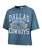 '47 Brand Women's Navy Dallas Cowboys Florentina Montauk Cropped T-Shirt