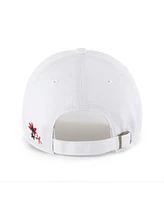 '47 Brand Women's White Atlanta Braves Flower Power Clean Up Adjustable Hat