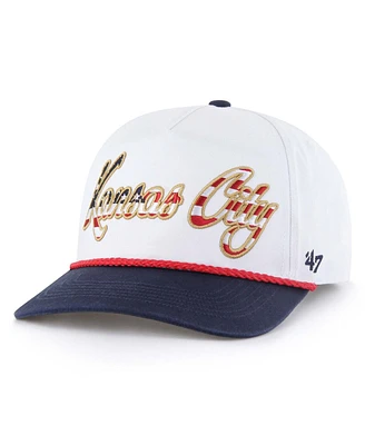 '47 Brand Men's White Kansas City Royals Patriotic Overhand Hitch Adjustable Hat