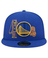 New Era Men's Royal Golden State Warriors Stitch 59FIFTY Fitted Hat