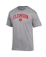 Champion Men's Heather Gray Clemson Tigers Arched Logo T-Shirt