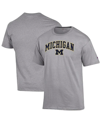 Champion Men's Heather Gray Michigan Wolverines Arch Over Logo T-Shirt