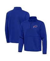 Antigua Men's Royal Buffalo Bills Twist Quarter-Zip Pullover Jacket