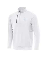 Antigua Men's White Minnesota Vikings Generation Quarter-Zip Sweatshirt