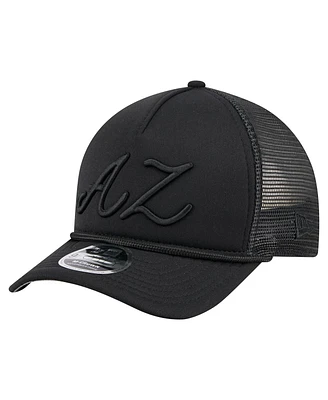 New Era Men's Black Arizona Diamondbacks City Initial 9FORTY A-Frame M-Crown Adjustable Trucker Hat
