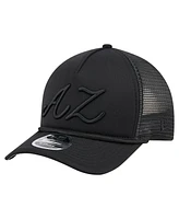New Era Men's Black Arizona Diamondbacks City Initial 9FORTY A-Frame M-Crown Adjustable Trucker Hat