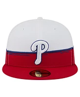 New Era Men's Red/White Philadelphia Phillies Paint Stroke 59FIFTY Fitted Hat