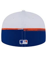 New Era Men's Royal/White York Mets Paint Stroke 59FIFTY Fitted Hat