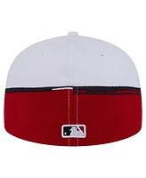 New Era Men's Red/White Cincinnati Reds Paint Stroke 59FIFTY Fitted Hat