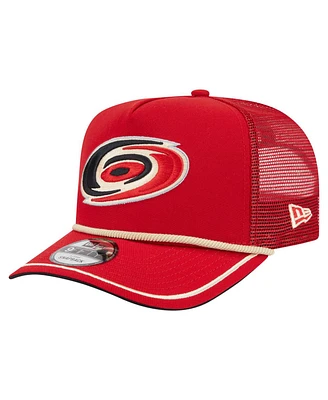 New Era Men's Red Carolina Hurricanes Vintage Team Rope A-Frame 9FIFTY Snapback Hat