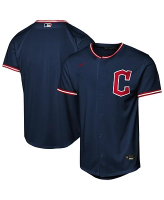 Nike Big Boys and Girls Navy Cleveland Guardians Alternate Replica 2.0 Jersey