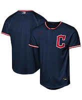 Nike Big Boys and Girls Navy Cleveland Guardians Alternate Replica 2.0 Jersey