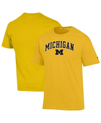Champion Men's Maize Michigan Wolverines Arch Over Logo T-Shirt