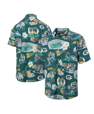 Reyn Spooner Men's Green Bay Packers Scenic Button-Down Shirt