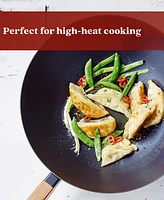 Alva Forest Professional Carbon Steel Cookware Set with Wok - Pre-Seasoned 4-Piece Set, Non-Toxic, Chemical-Free - Compatible with All Stovetops