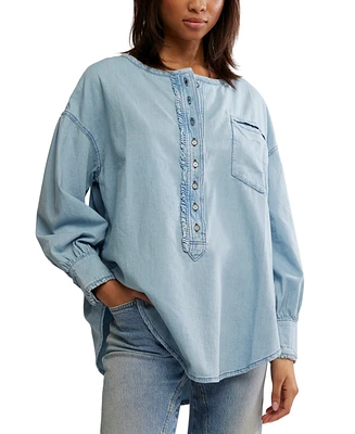 Free People Women's Denim Dreaming Pullover