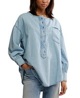 Free People Women's Denim Dreaming Pullover