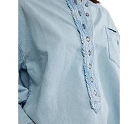 Free People Women's Denim Dreaming Pullover
