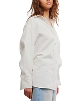 Free People Women's Tailored Button-Front Shirt