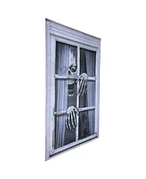 Northlight 46" Scary Skeleton Fake Window Halloween Decoration
