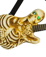 Northlight 22.75" Lighted Rockin' Skeleton Guitar with Sound Halloween Decoration