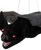 Northlight 48" Led Lighted and Animated Halloween Bat with Moving Wings