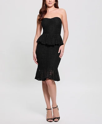 Guess Women's Sleeveless Sweetheart Midi Dress
