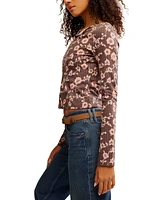 Free People Women's Printed Tilly Long Sleeve Shirt