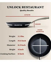 Alva Black Angus 2-Piece Blue Carbon Steel Frying Pan Set - Natural Nonstick Surface