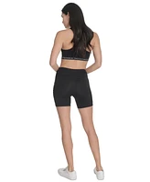 Calvin Klein Women's Outline Logo High-Rise Bike Shorts