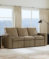 Flexsteel Aria 85" Fawn Leather Power Reclining Sofa