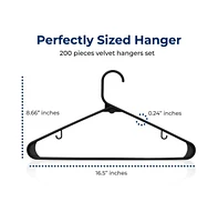 SereneLife Pack Plastic Hangers, Non-Slip, Space-Saving Closet Organizers, Durable and Strong for Shirts, Sweaters, Hoodies