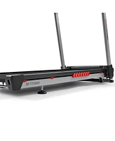 Sunny Health & Fitness Pace 500 Smart Wi-Fi Treadmill with 12-Level Auto Incline, Foldable Design