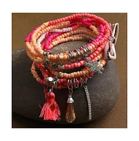 Sohi Women's Snowflake Multi-Layer Bracelet