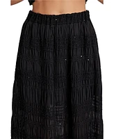 endless rose Women's Chiffon Gathered Sequins Maxi Skirt