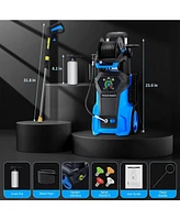 5000 Psi 2.8 Gpm Cold Water Smart Touch Electric Pressure Washer with Soap Bottle and 4 Quick-Connect Nozzles