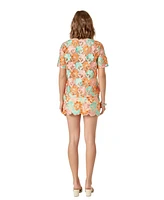 endless rose Women's Floral Short Sleeve Top