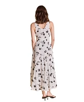 endless rose Women's Floral Print Chiffon Maxi Dress