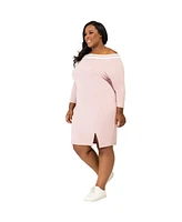 Poetic Justice Plus Athleisure Stripe Knee-Length Dress