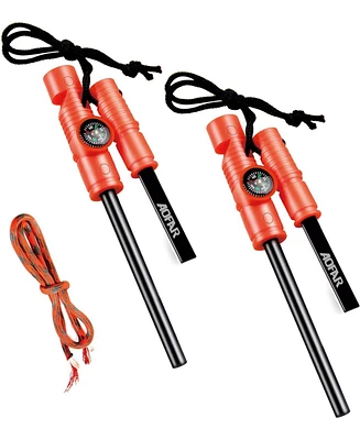Aofar Fire Starter Af-381 Fire Steel with Paracord and Whistle for Camping, Hiking, Hunting, Backpacking, Boating, Emergency Rescue…