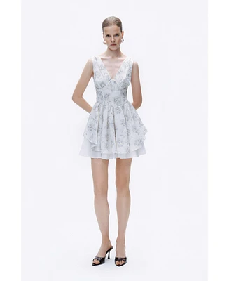 Nocturne Women's Corset Look Broderie Mini Dress