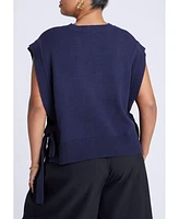 Eloquii Women's Overlay Sweater