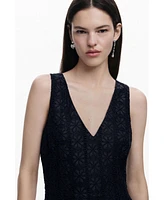 Desigual Women's Sleeveless lace dress