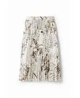 Desigual Women's Midi text skirt