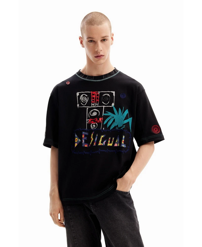 Desigual Men's embroidered t-shirt.