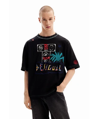Desigual Men's embroidered t-shirt.