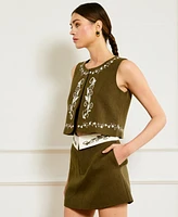 Line & Dot Women's Brea Embroidered Sleeveless Top