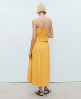 Mango Women's Long Gathered Skirt