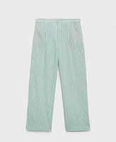 Mango Women's Low-Rise Striped Pants