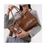 Women's The Large Medis Satchel Bag - Chocolate Brown